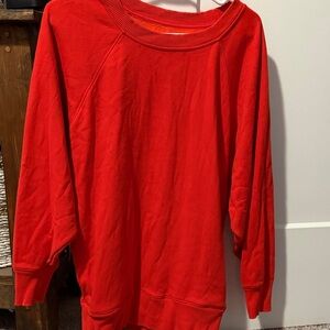 Aerie Bright Red Crew Neck Sweater